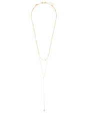Layered Y-Chain Necklace, , large