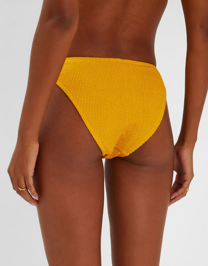 Crinkle Bikini Bottoms, Yellow (YELLOW), large