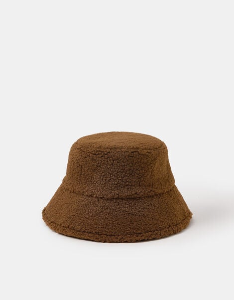Faux Shearling Bucket Hat, , large