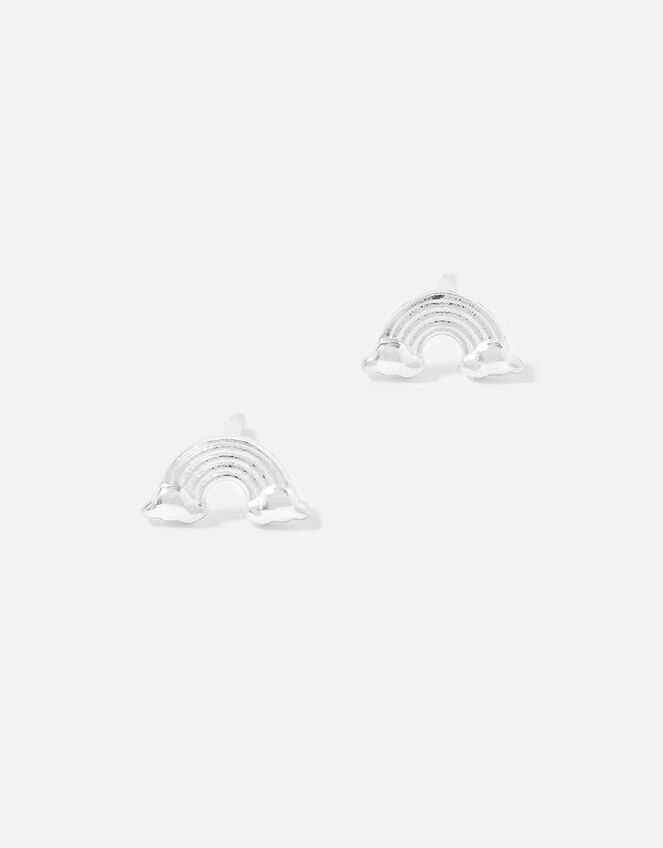 Sterling Silver Rainbow Studs , , large