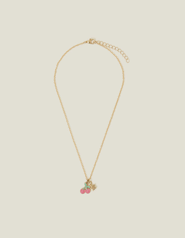 Girls Cherry Pendant Necklace, , large