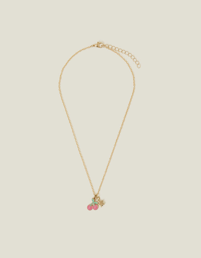 Girls Cherry Pendant Necklace, , large