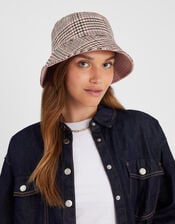 Check Print Bucket Hat, , large