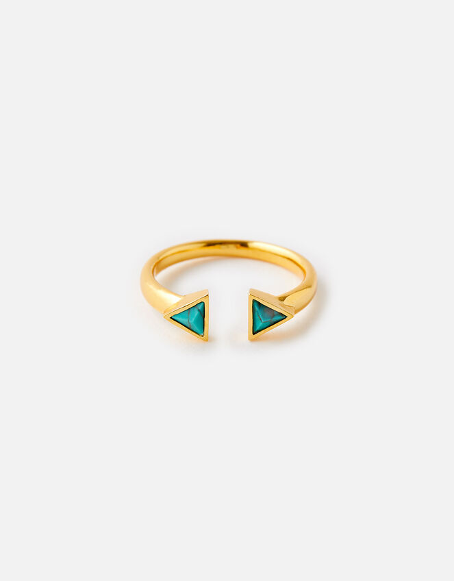 Healing Stones Gold-Plated Ring - Turquoise, Gold (GOLD), large
