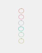 Girls 6-Pack Star Hair Bands, , large