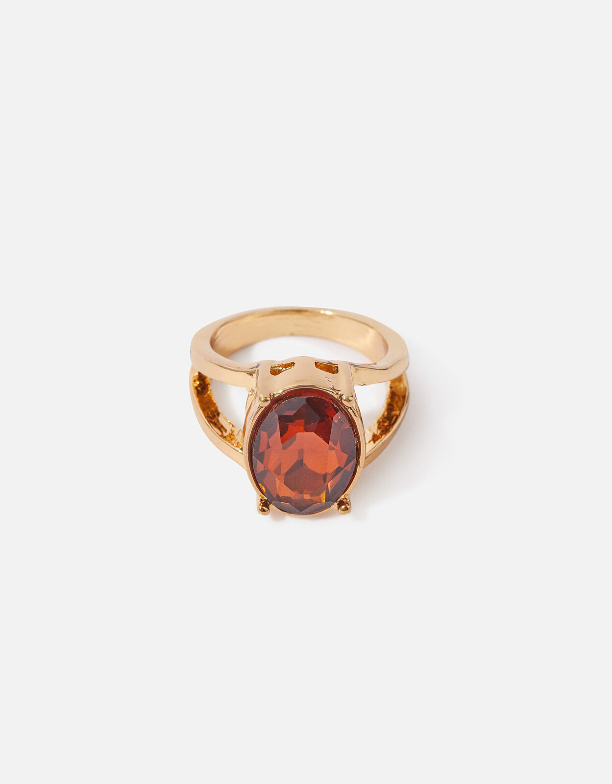 Statement Cocktail Ring Orange Stacked rings Accessorize UK
