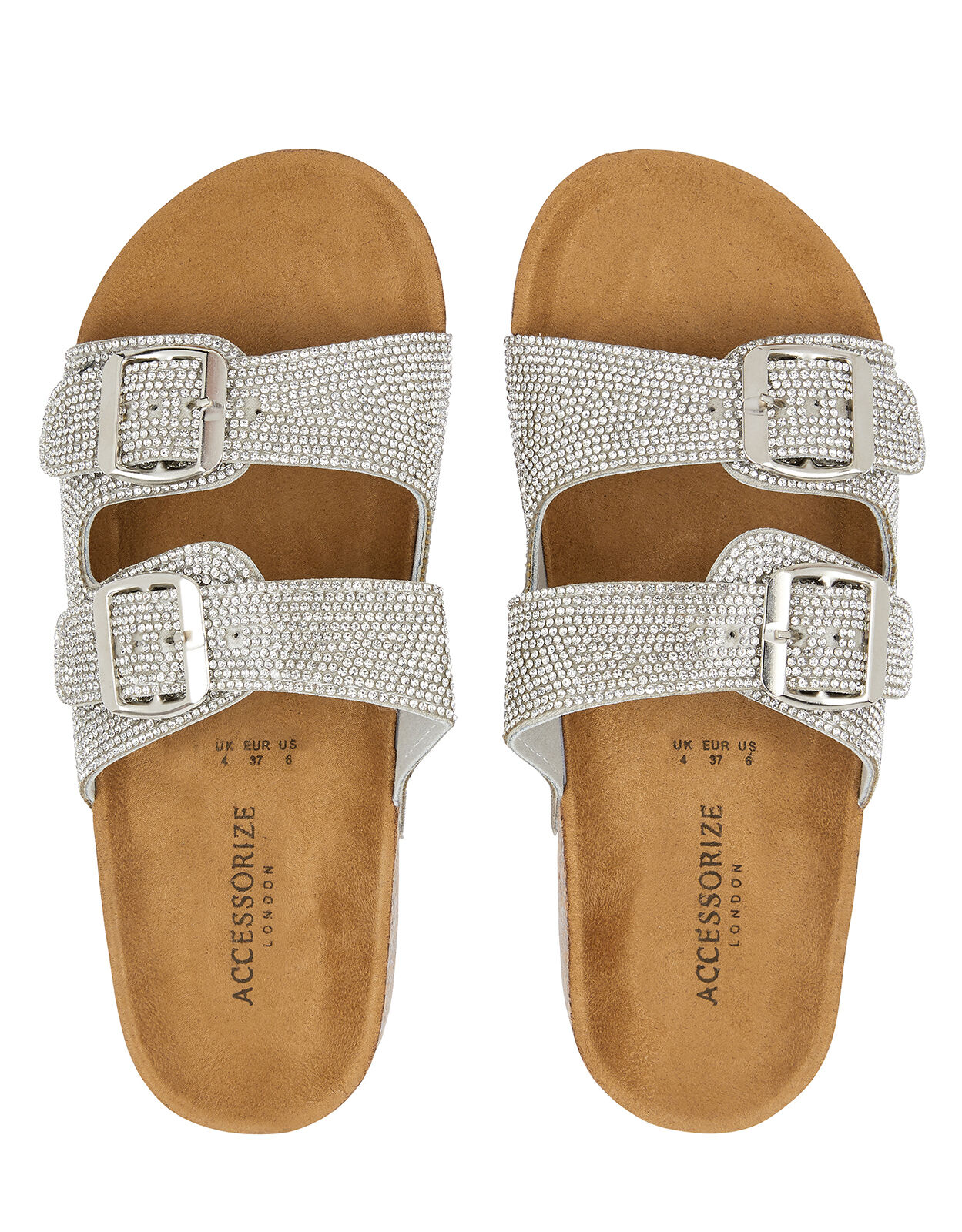 Silver diamante flip flops hot sale uk