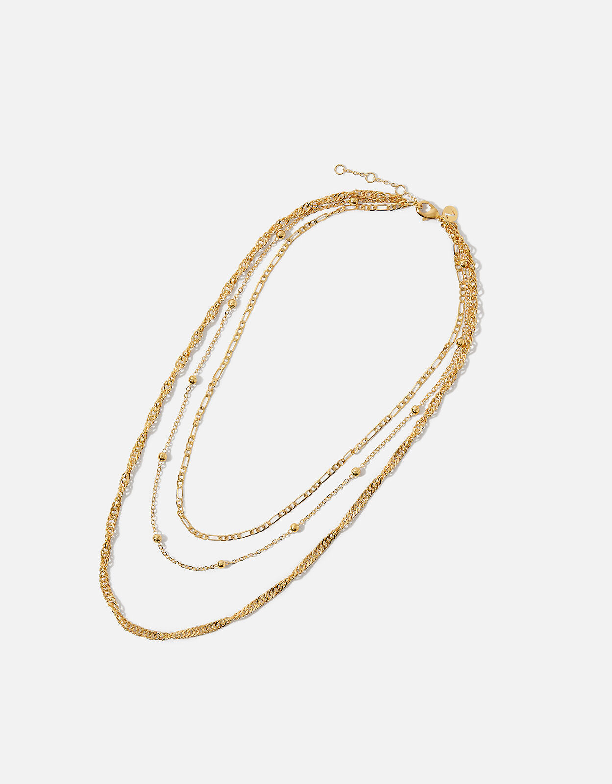 Gold-Plated Twisted Curb Chain Layered 