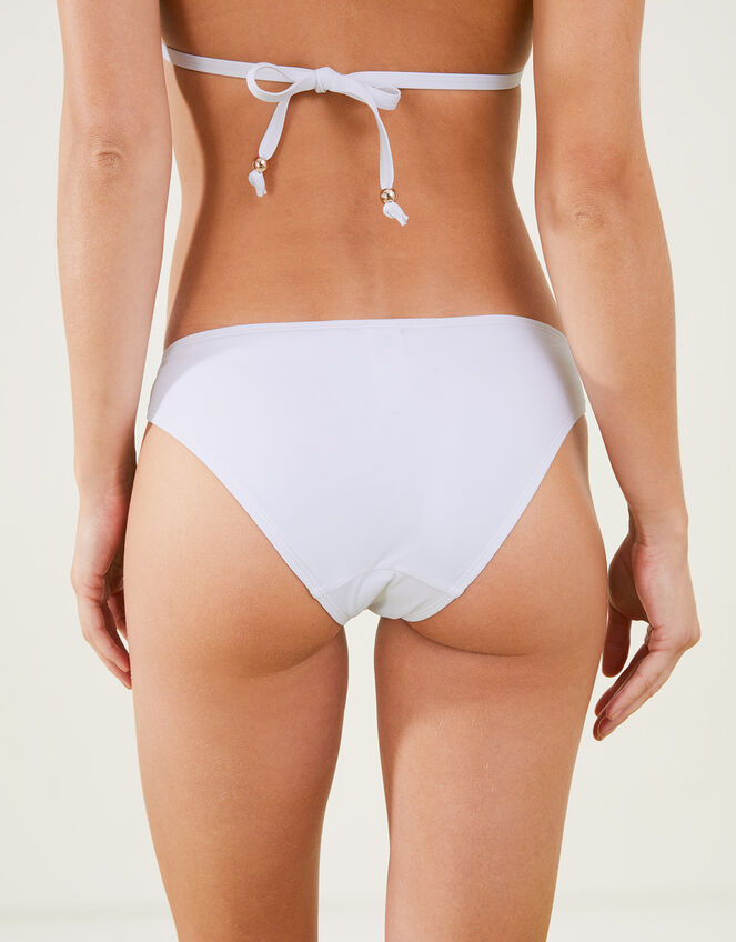 Ring Detail Bikini Briefs, White (WHITE), large