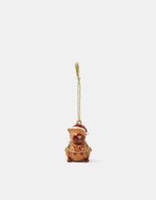 Capybara Enamel Christmas Tree Decoration, , large