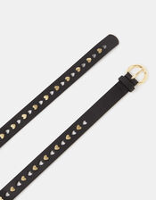 Heart Stud Belt, Black (BLACK), large