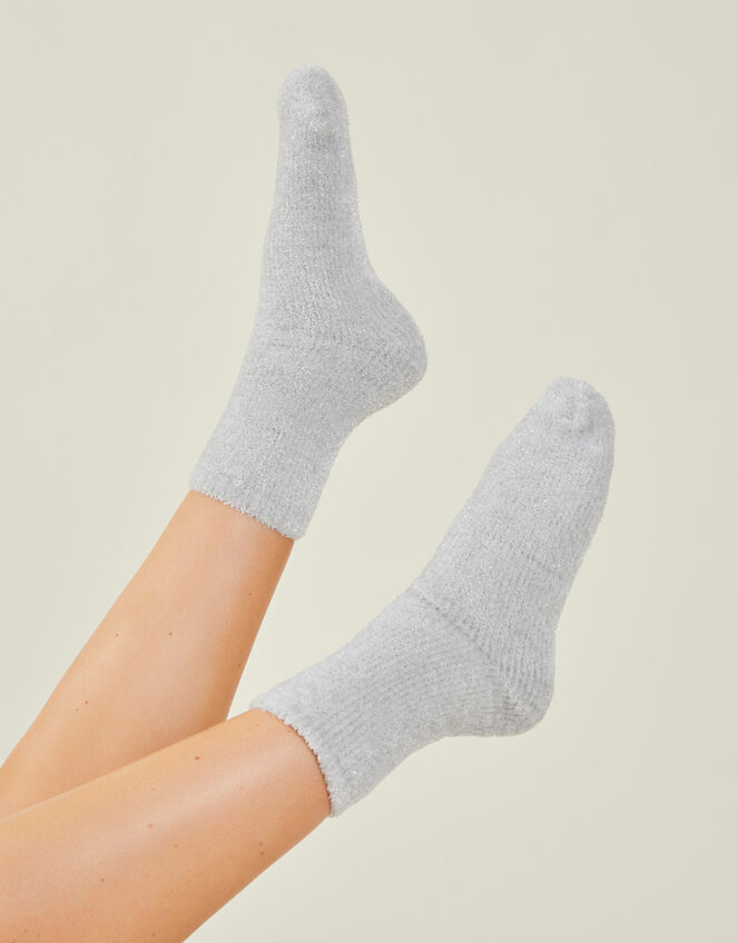 Sparkle Chenille Bed Socks, Grey (GREY), large