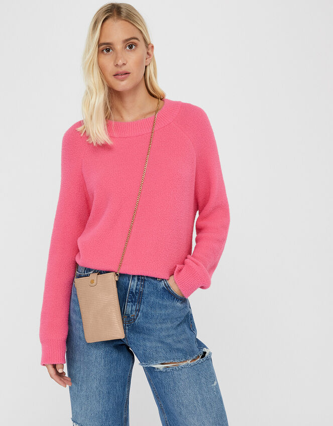 Phone Pouch with Chain, Pink (PINK), large