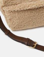 Faux Shearling Crossbody Bag, , large