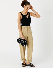 Polka Dot Beaded Clutch, , large