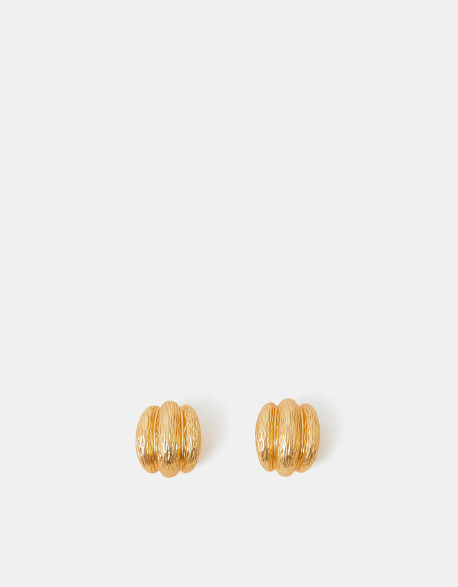 Mini Textured Rib Hoop Earrings, , large