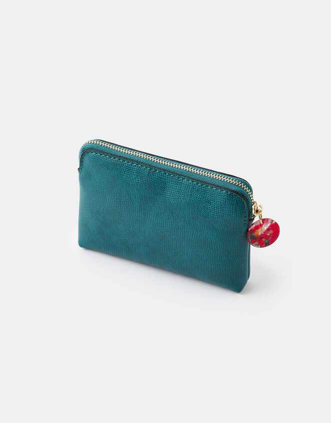 Resin and Reptile Coin Purse, Teal (TEAL), large