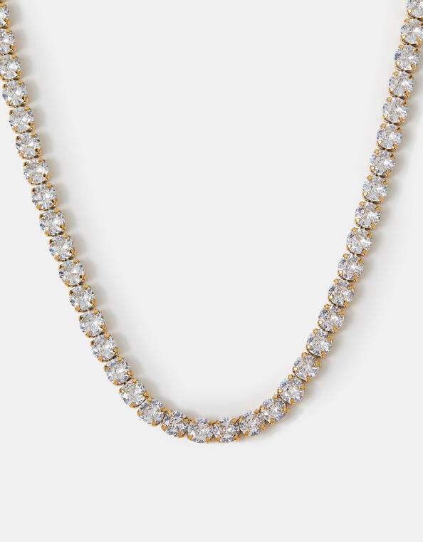 Stainless Steel Tennis Necklace, , large