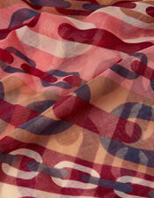 Lightweight Link Print Scarf , , large