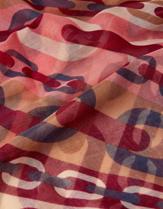 Lightweight Link Print Scarf , , large