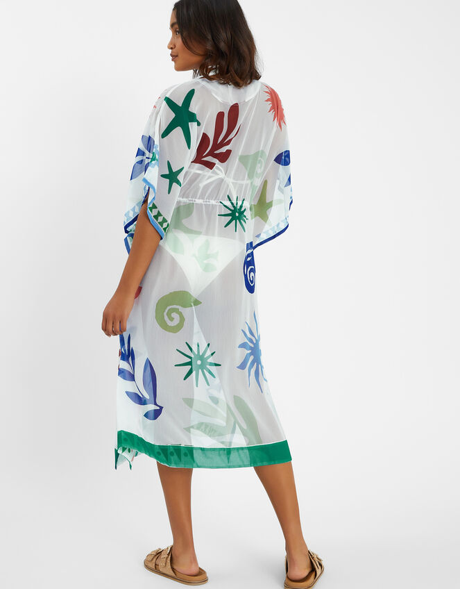 Summer Print Kaftan, Ivory (IVORY), large