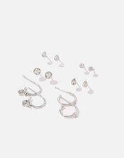Platinum-Plated Sparkle Earring Multipack, , large