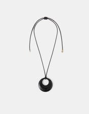 Disc Pendant Cord Necklace, , large