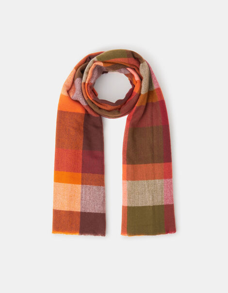 Check Print Blanket Scarf, , large