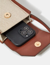 Woven Canvas Phone Bag, , large