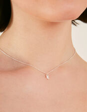Sterling Silver Sparkle Mixed Stone Pendant Necklace, , large