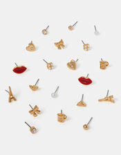 10-Pack Paris Stud Earrings, , large