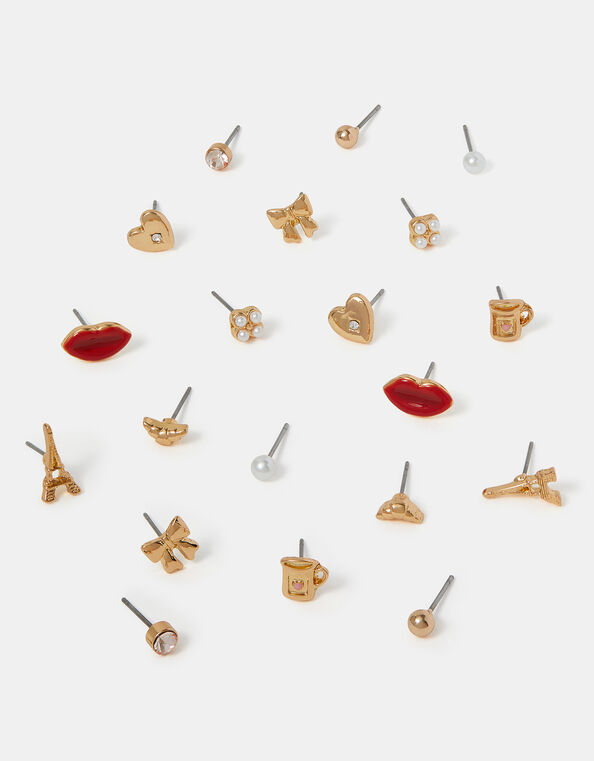 10-Pack Paris Stud Earrings, , large