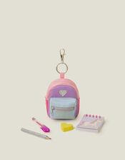 Girls Mini Backpack Stationery Keyring, , large