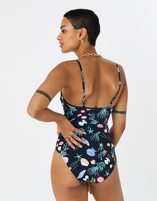 Shoreline Scallop Shaping Swimsuit, Multi (BRIGHTS-MULTI), large