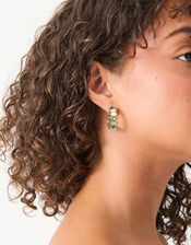 Jewel Encrusted Hoop Earrings, , large