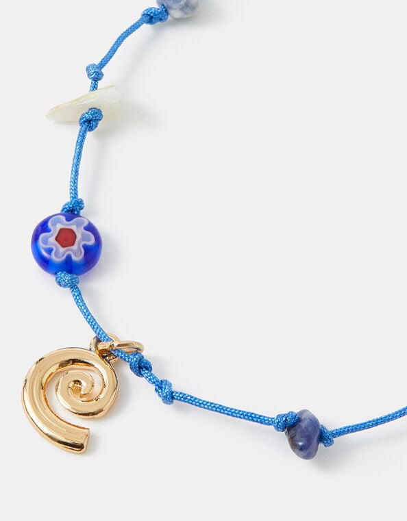 Charm & Bead Cord Anklet, , large