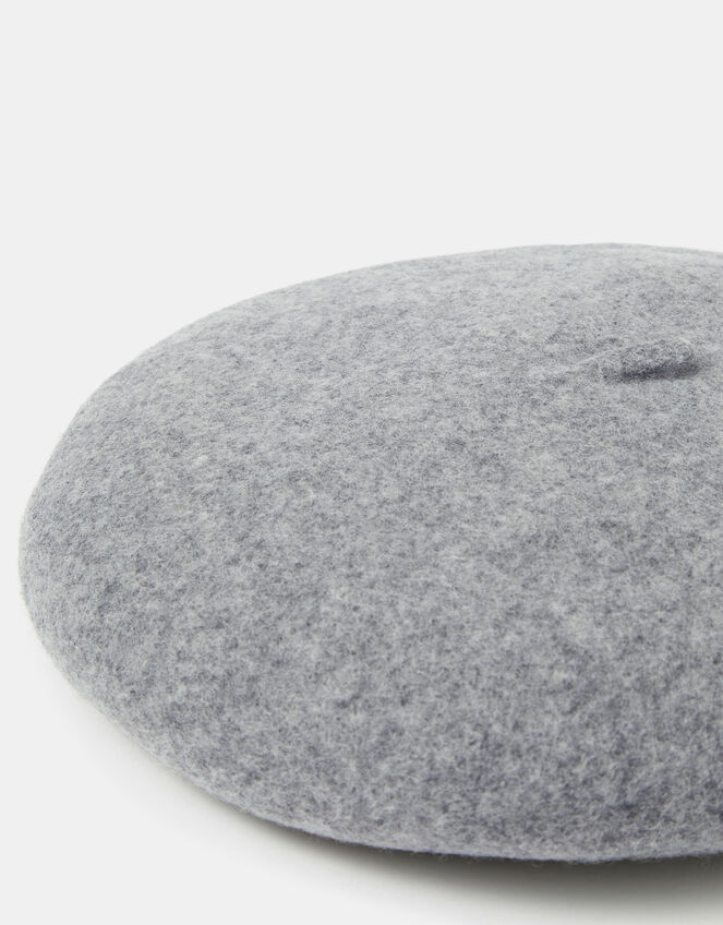 Wool Beret, Grey (GREY), large