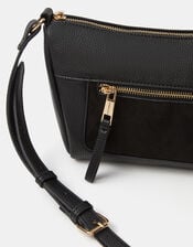 Double Zip Crossbody Bag, , large