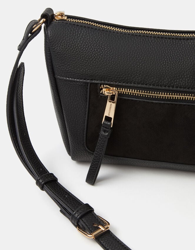 Double Zip Crossbody Bag, , large