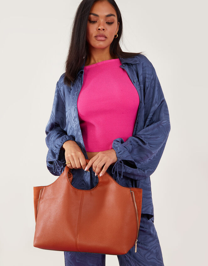Wrap Handle Handheld Bag, Orange (RUST), large
