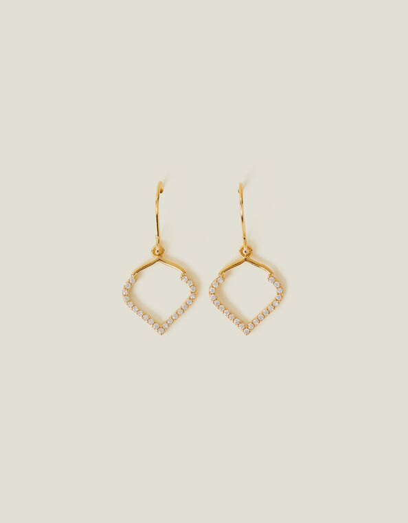 14ct Gold-Plated Mosaic Drop Earrings, , large