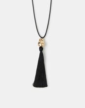Long Tassel Cord Necklace, , large