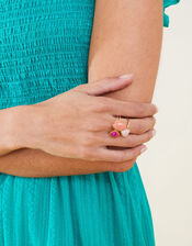 Stone Ring Set of Three, Multi (BRIGHTS-MULTI), large