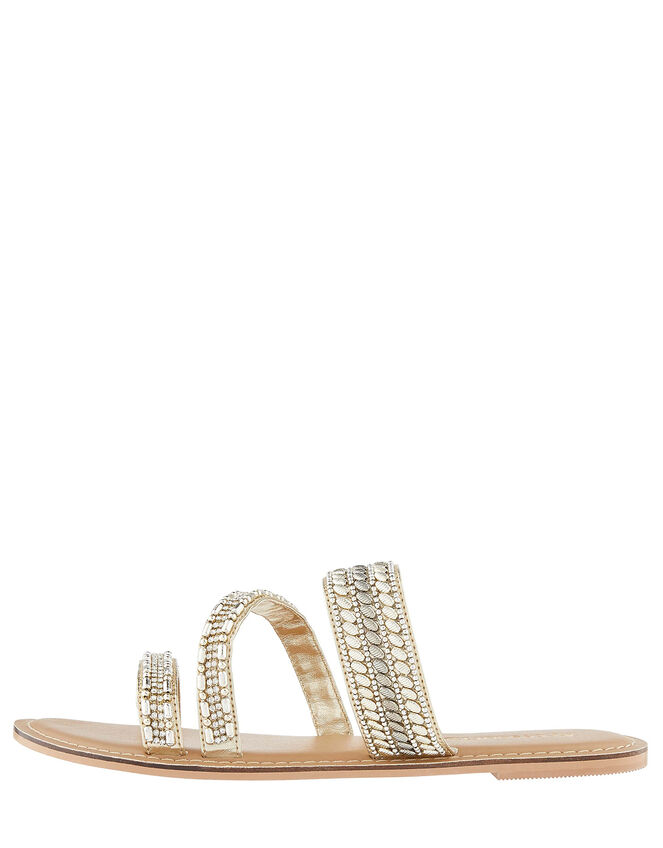 Boston Embellished Sliders, Gold (GOLD), large
