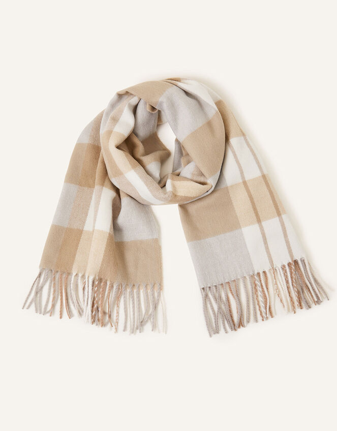 Check Blanket Scarf, , large