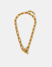 14-ct Gold-Plated Chunky T-Bar Chain Necklace, , large