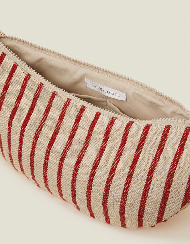 Stripe Sling Cross-Body Bag Red, , large
