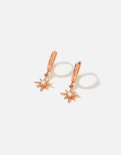 Rose Gold-Plated Starburst Earrings, , large