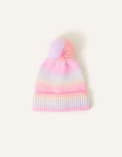 Girls Rainbow Space Dye Beanie, Multi (PASTEL-MULTI), large