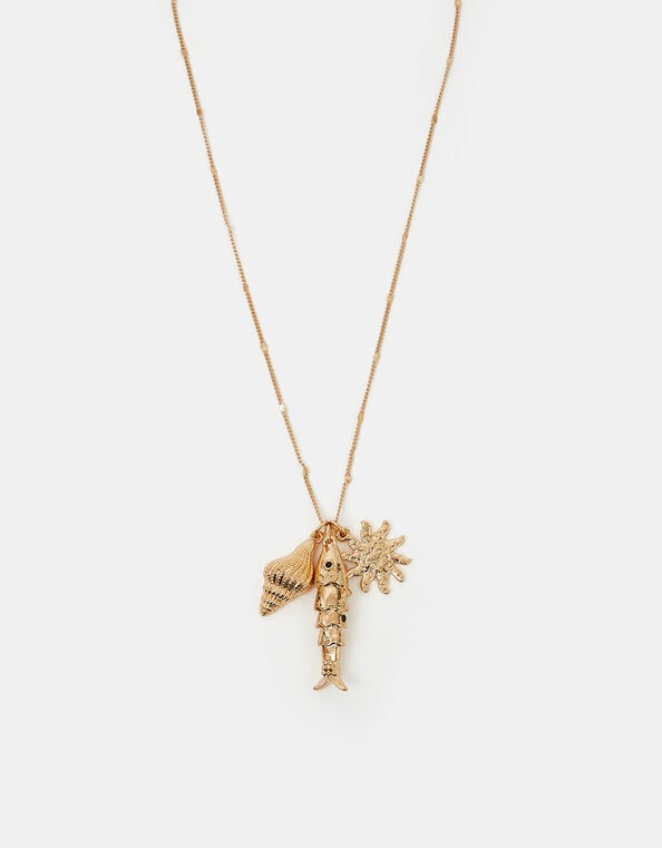 Sea Charm Pendant Necklace Gold, , large